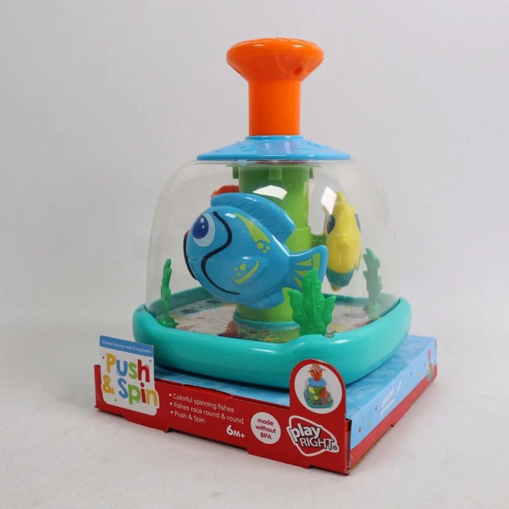 Playright Aquarium Push & SpinColorful Spinning Fishes 6M+ Baby Toy